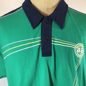 Vtg Bugle Boy Jean Company Polo Shirt Green XL